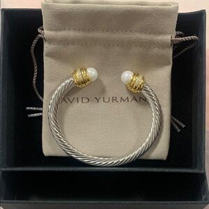 David Yurman Silver and Gold Cable Bracelet